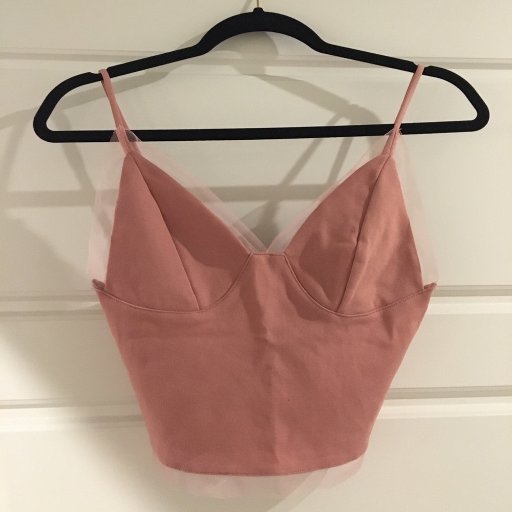 Dusty pink crop top/bralette